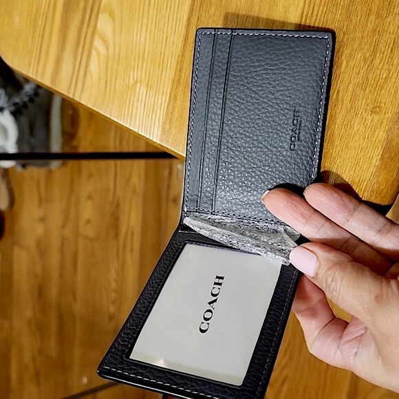 Coach  Grey Compact Billfold Wallet - Picture 5 of 7
